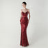 Graceful Sequin Embellished Mesh Mermaid Maxi Dress